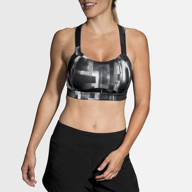 Brooks Women's Juno Sports Running Bra Singapore - Grey (96234-WZMG)